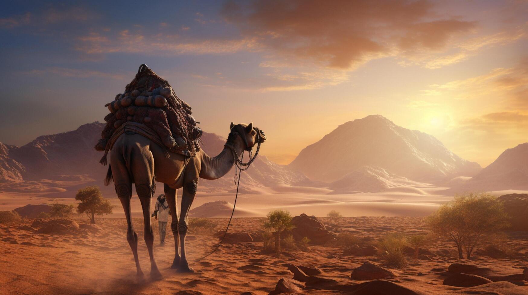 AI generated camel high quality image photo