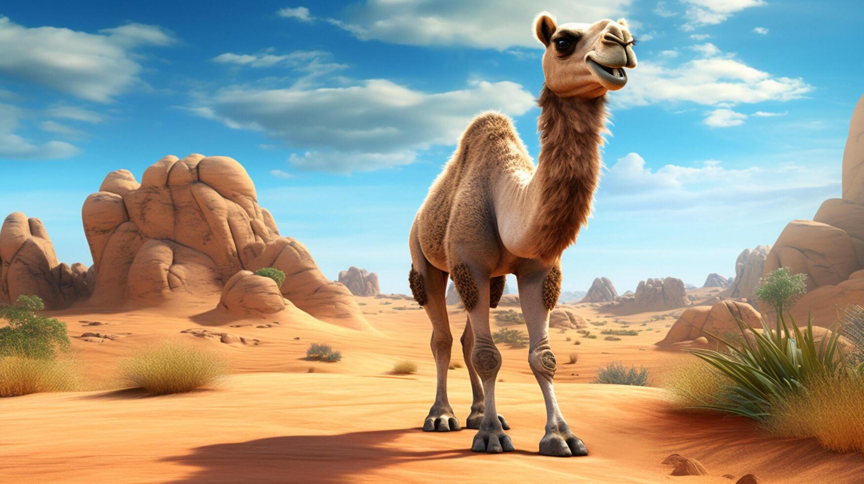 AI generated camel high quality image photo