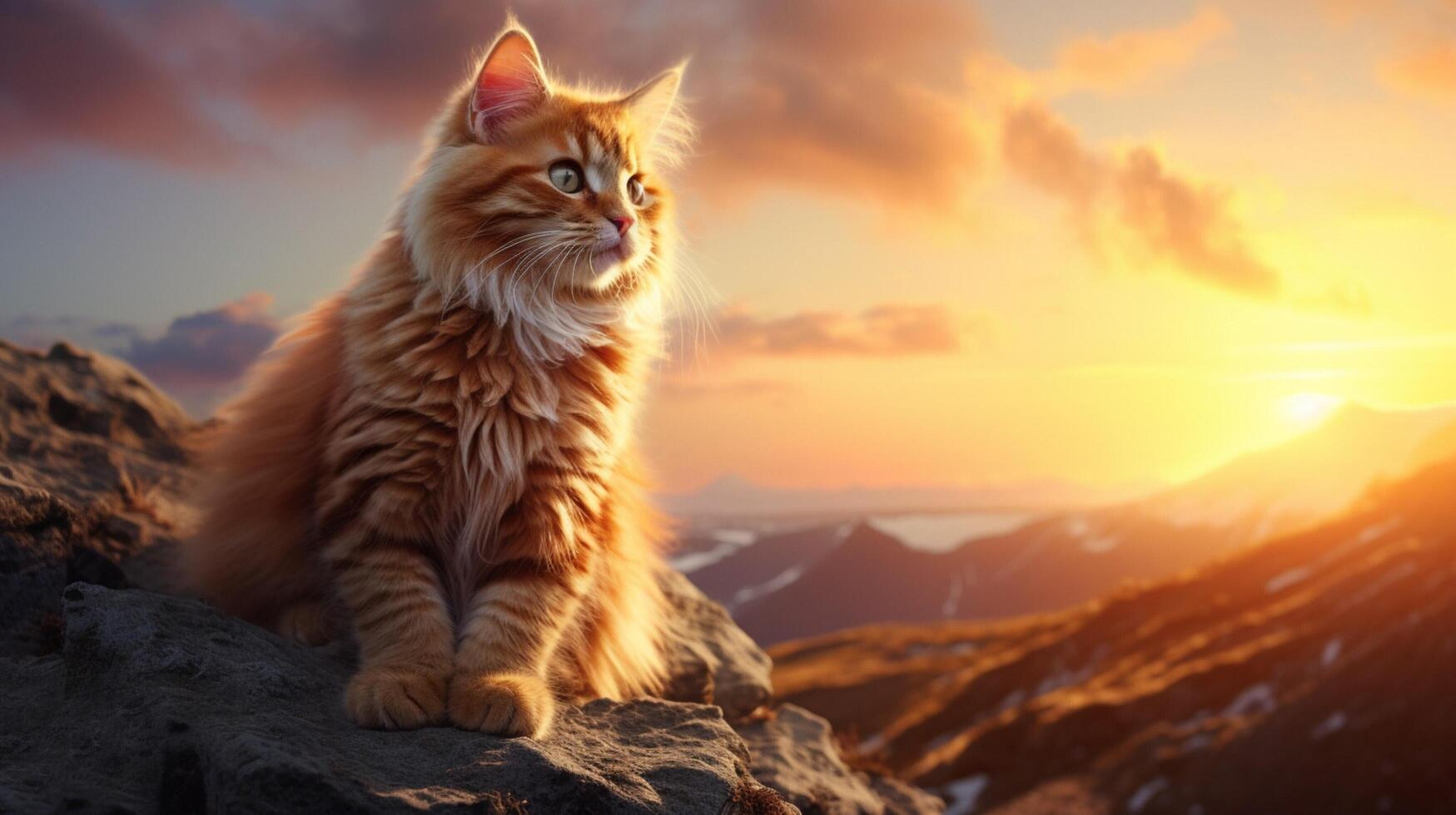AI generated cat high quality image photo