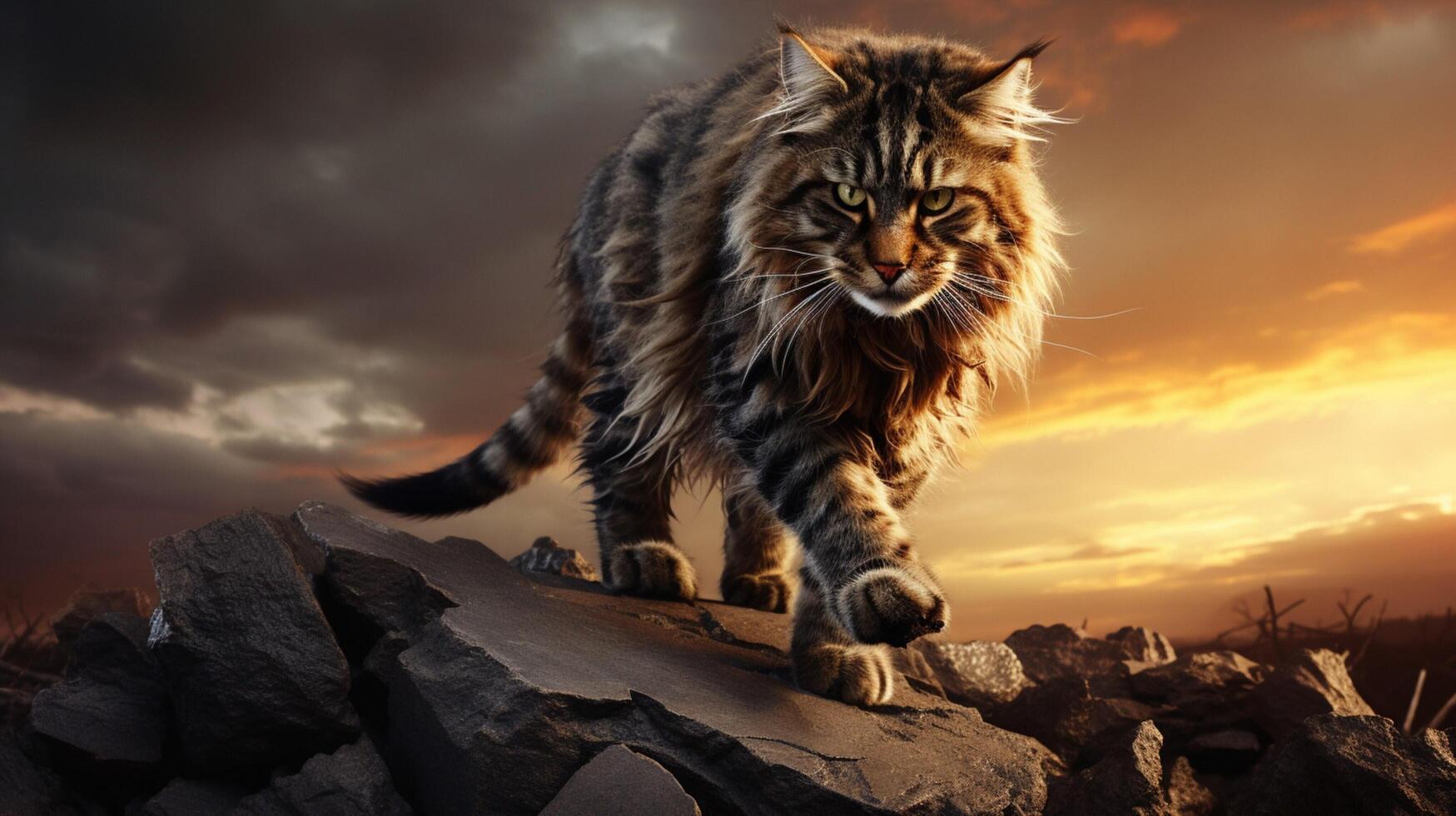 AI generated cat high quality image photo