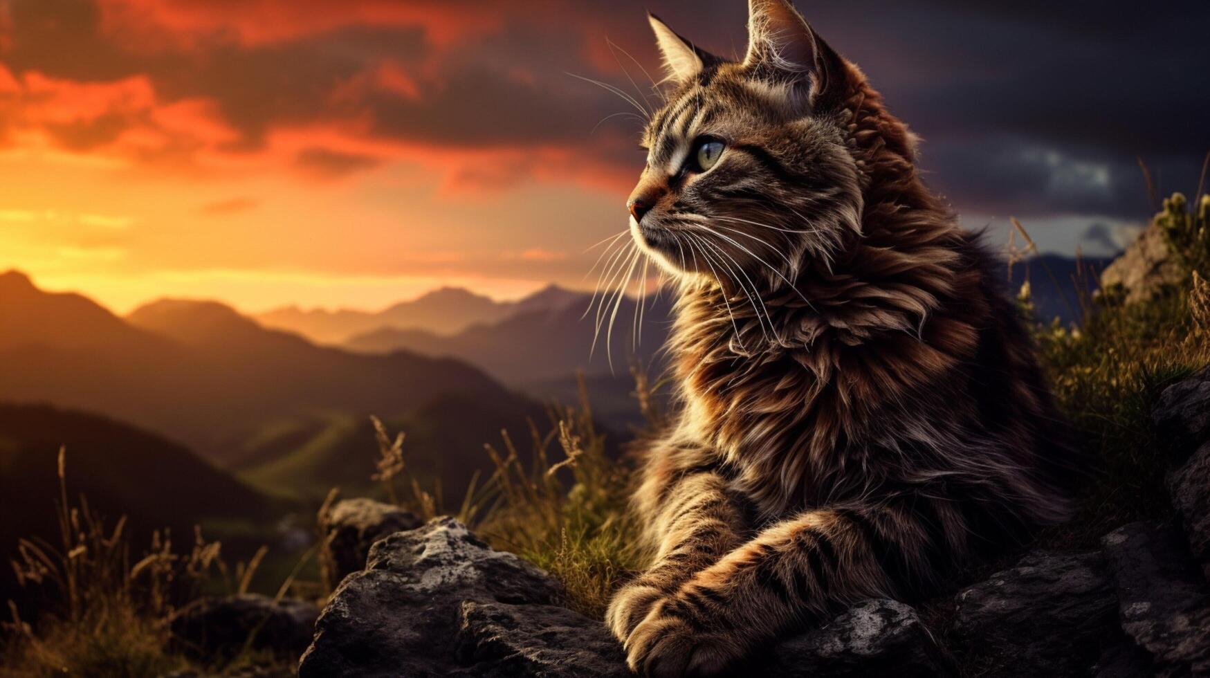 AI generated cat high quality image photo