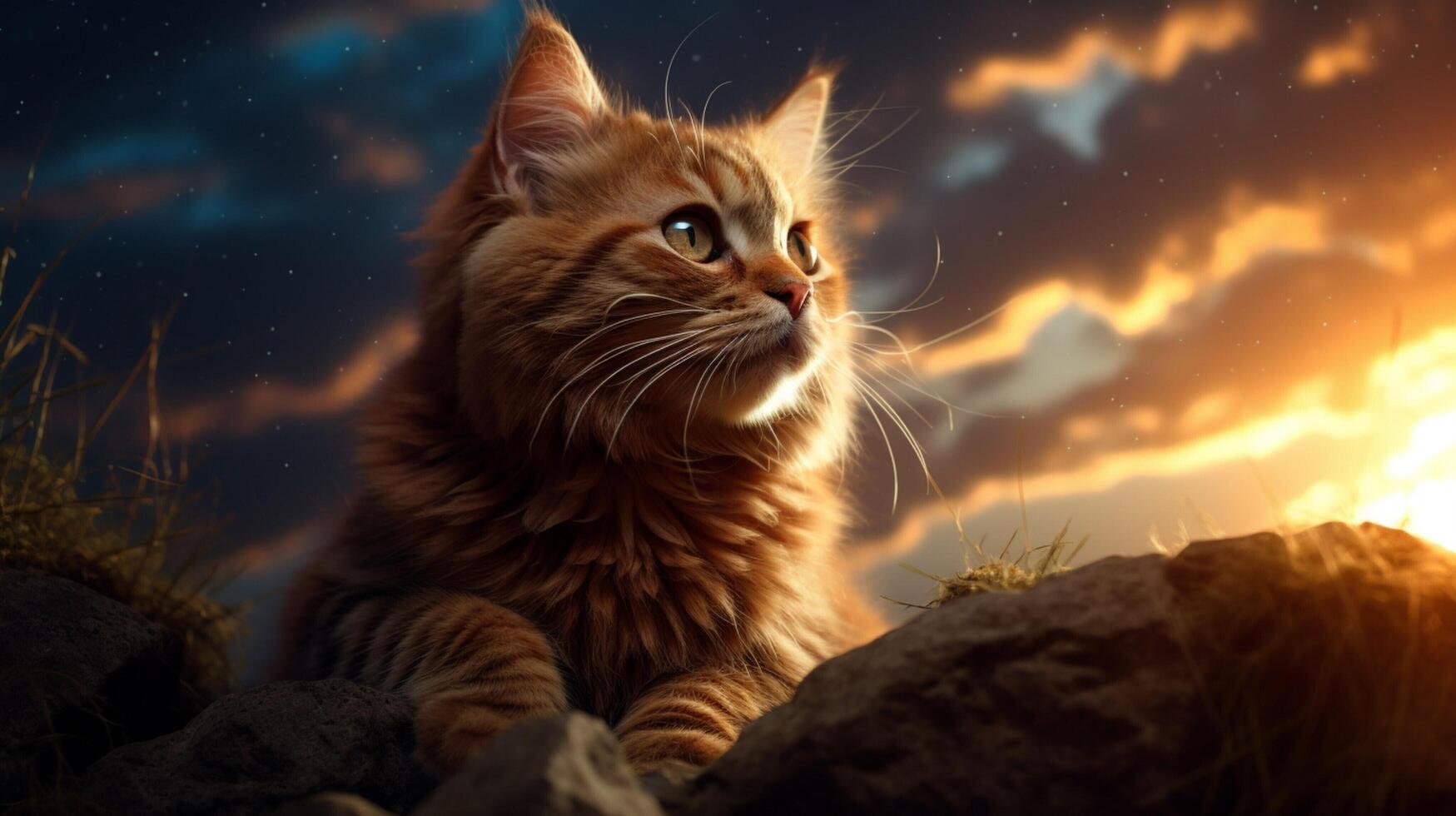 AI generated cat high quality image photo