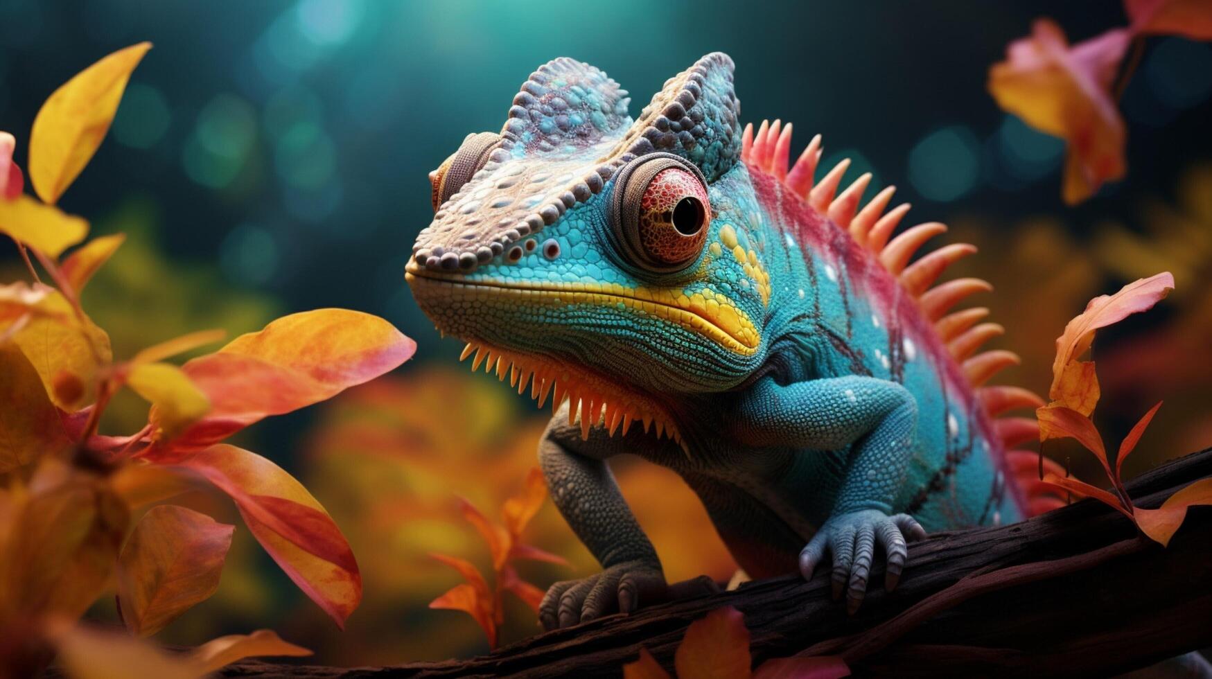 AI generated chameleon high quality image photo