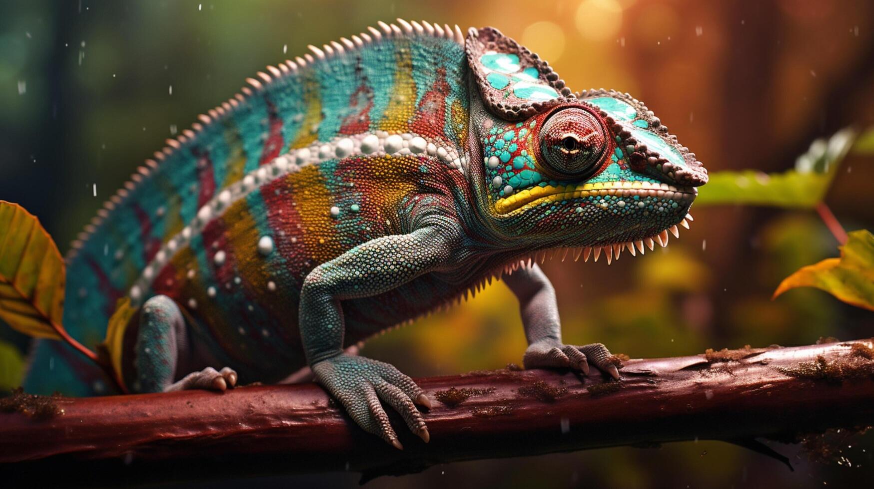 AI generated chameleon high quality image photo