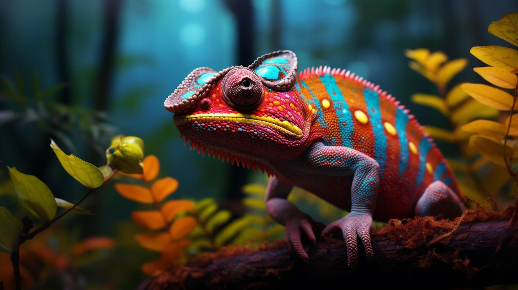 AI generated chameleon high quality image photo