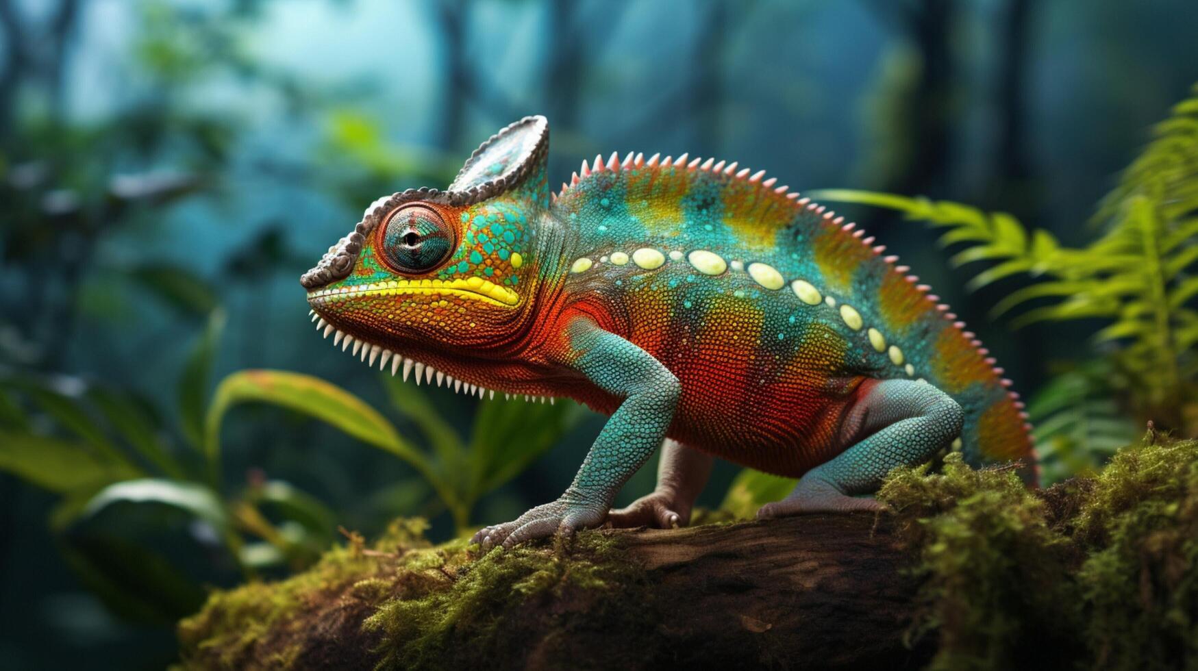 AI generated chameleon high quality image photo