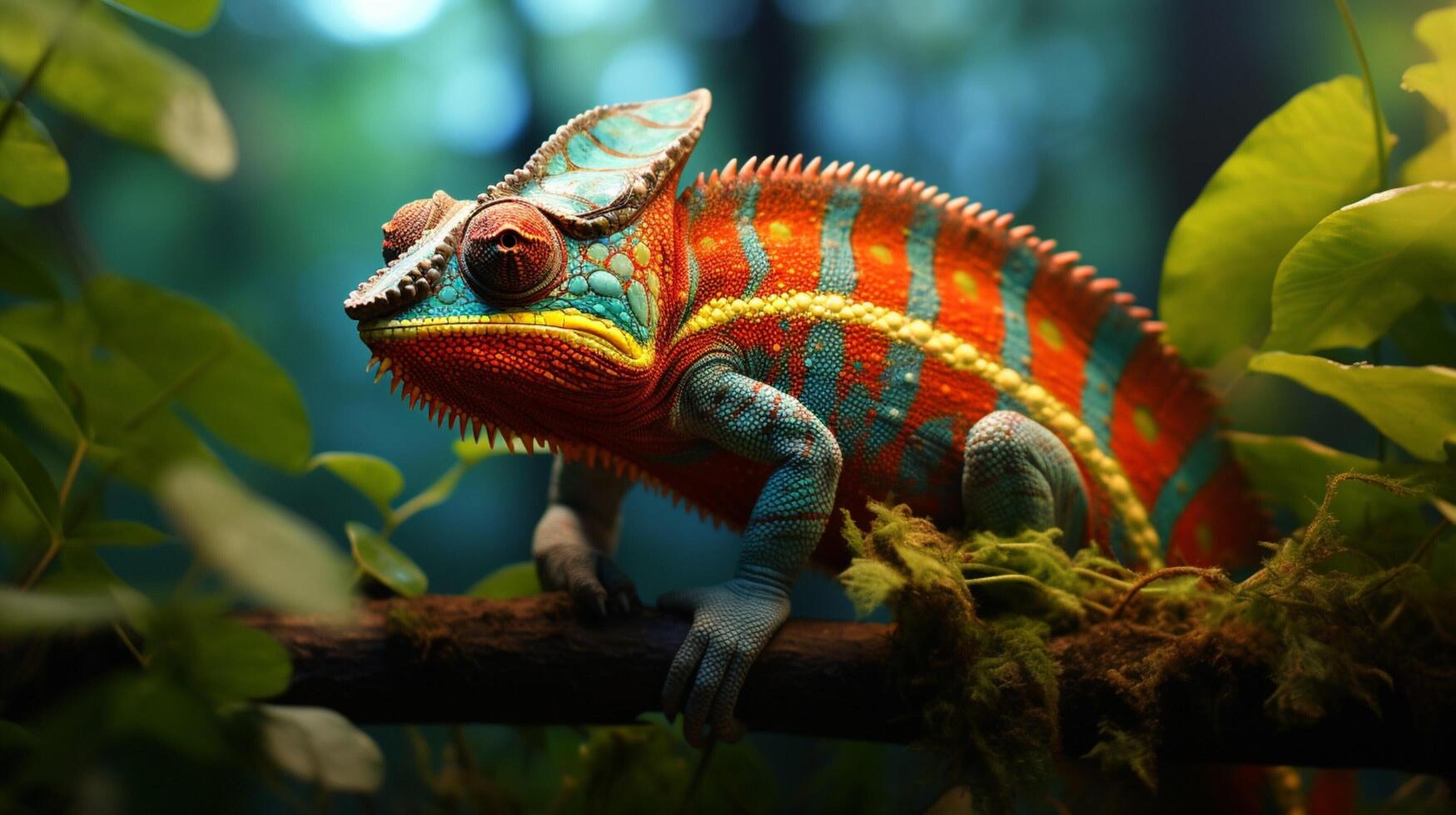 AI generated chameleon high quality image photo