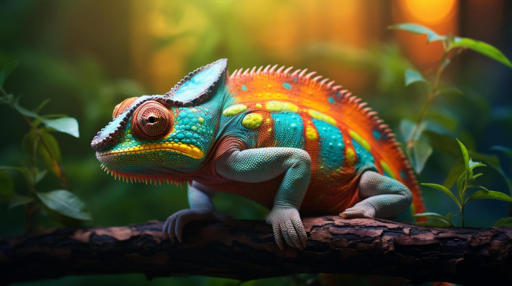 AI generated chameleon high quality image photo