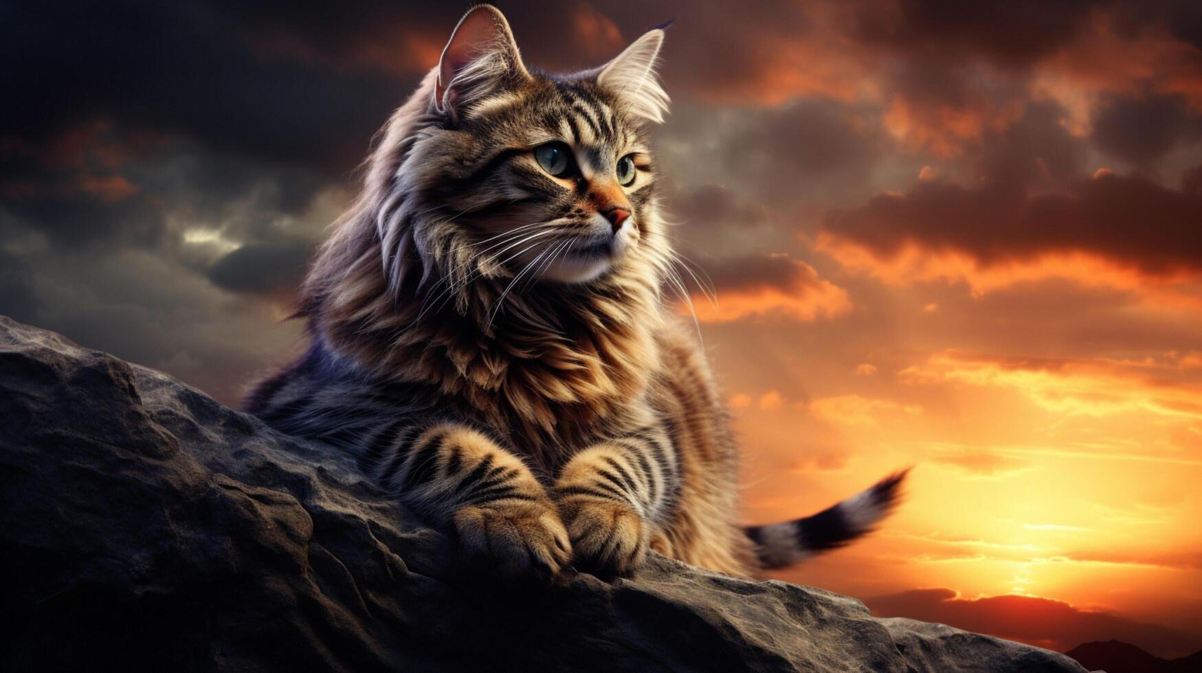 AI generated cat high quality image photo