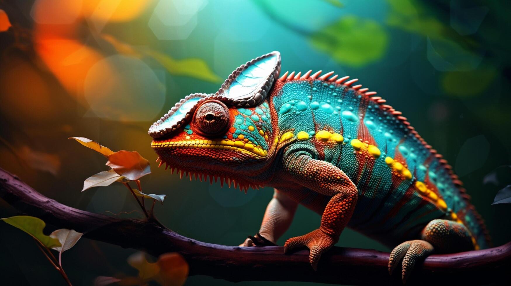 AI generated chameleon high quality image photo