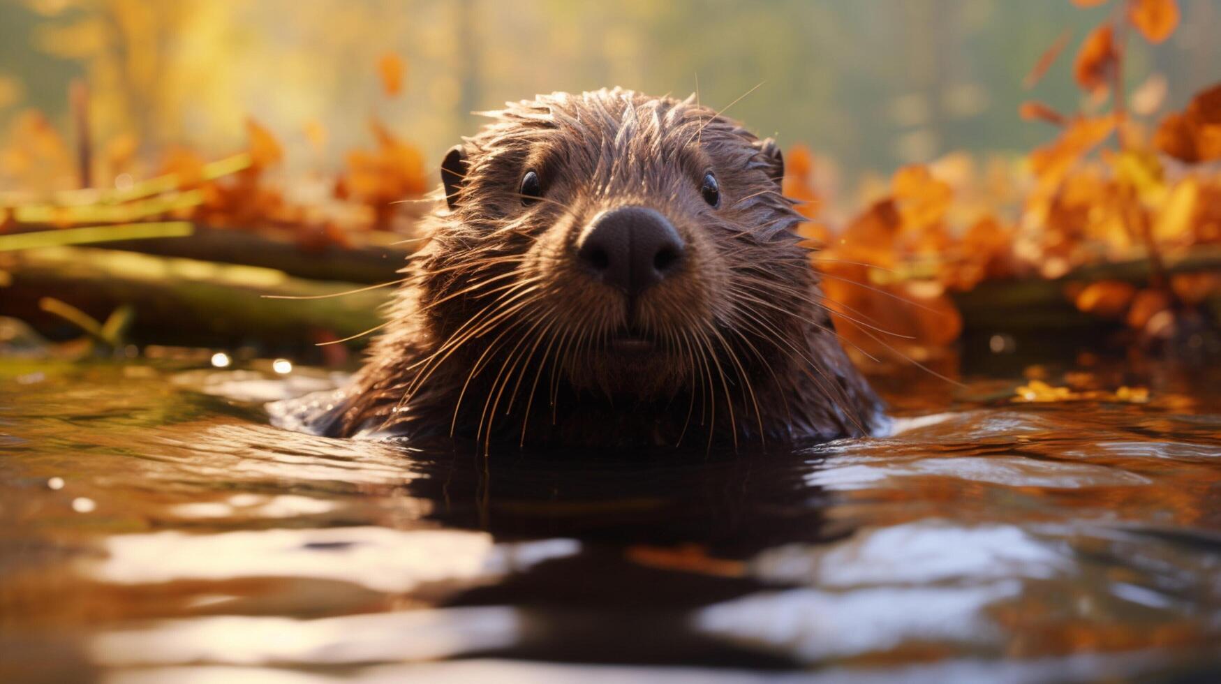 AI generated beaver high quality image photo