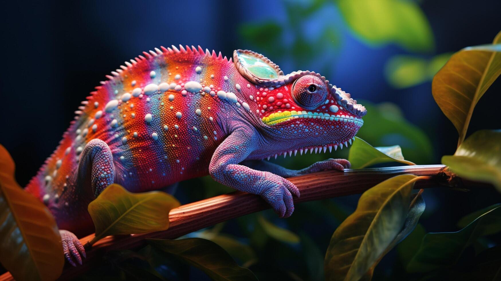 AI generated chameleon high quality image photo