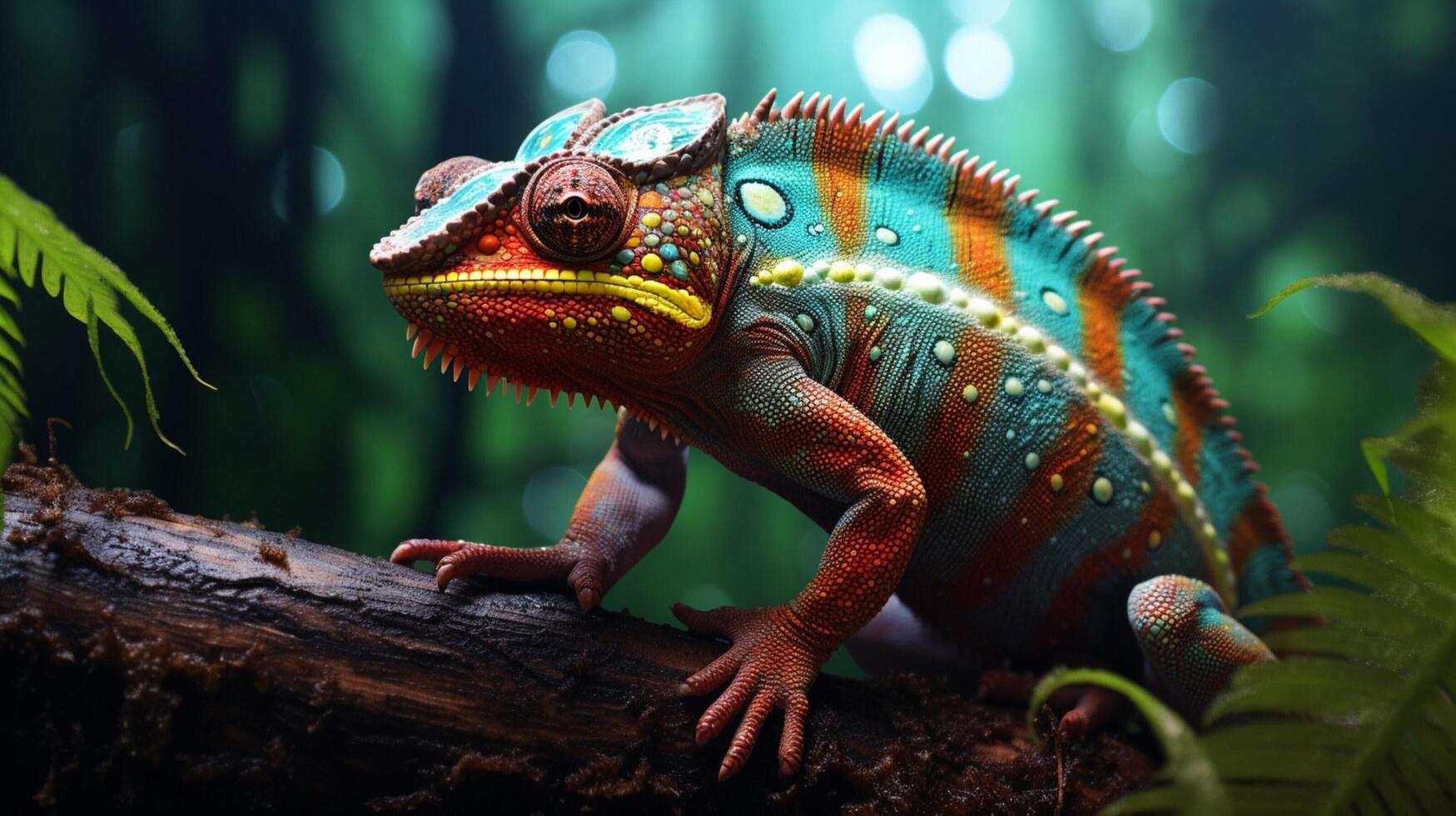 AI generated chameleon high quality image photo
