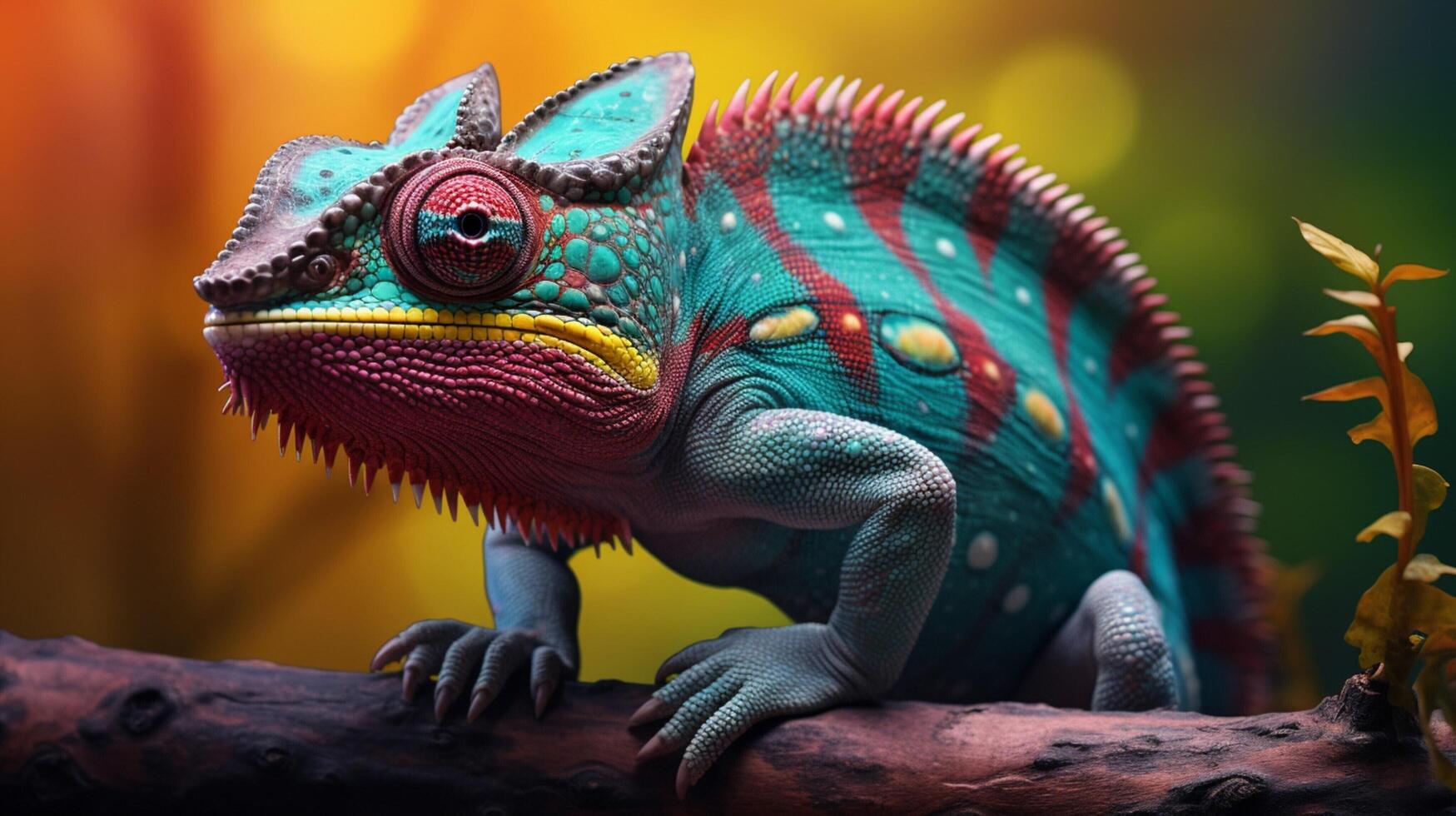 AI generated chameleon high quality image photo