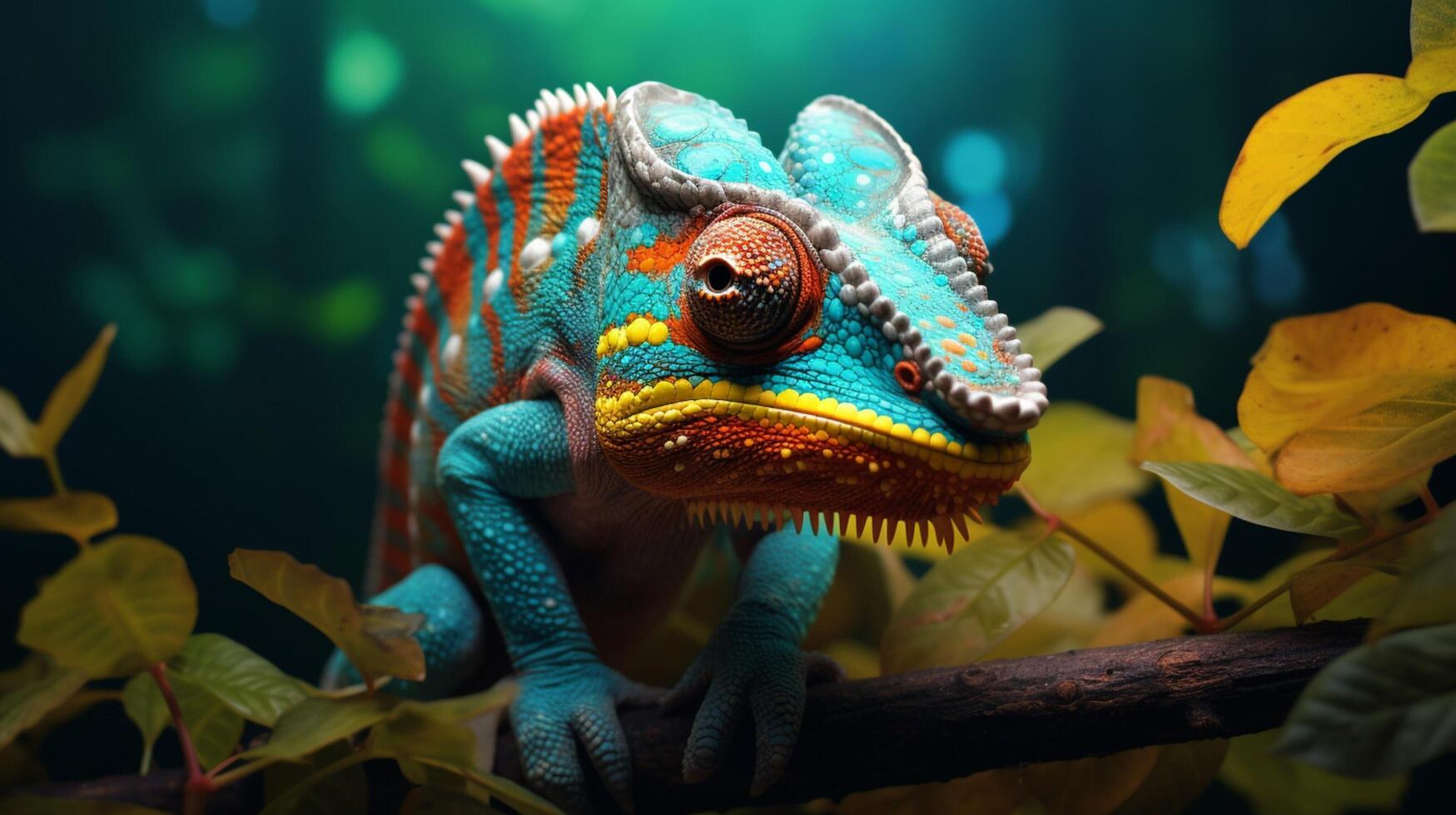 AI generated chameleon high quality image photo