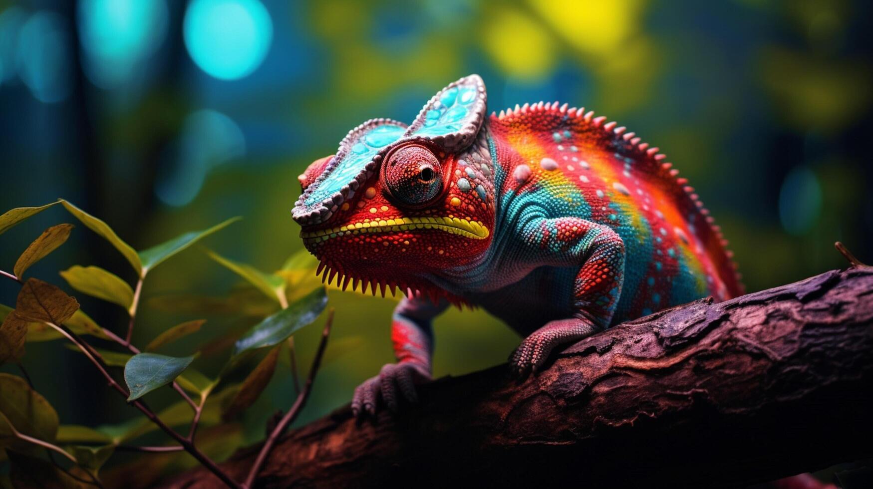 AI generated chameleon high quality image photo