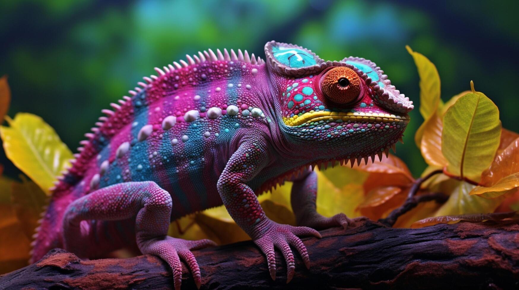 AI generated chameleon high quality image photo