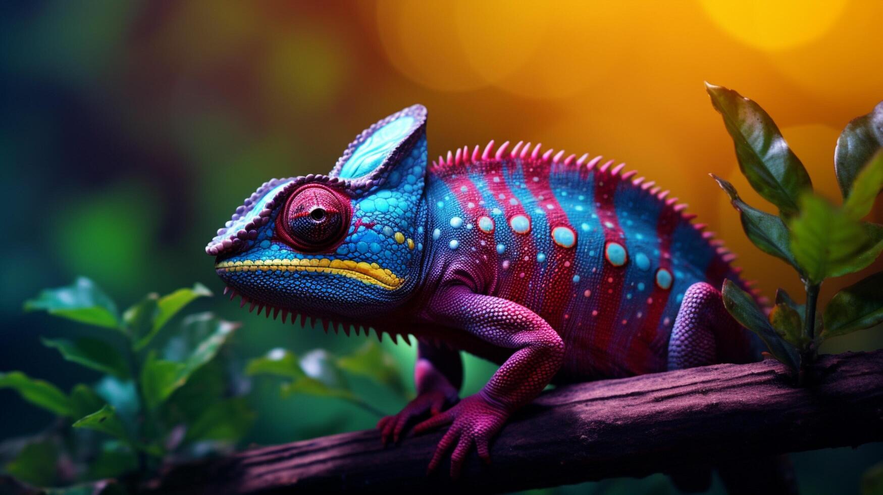 AI generated chameleon high quality image photo