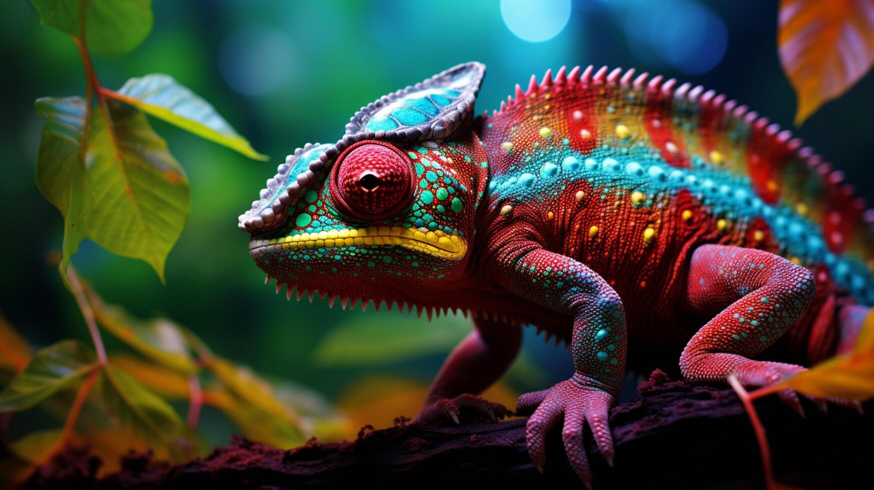 AI generated chameleon high quality image photo