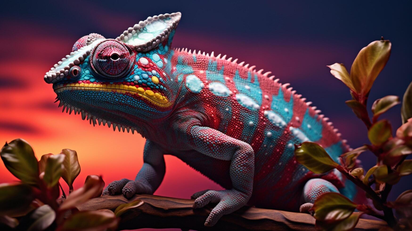 AI generated chameleon high quality image photo