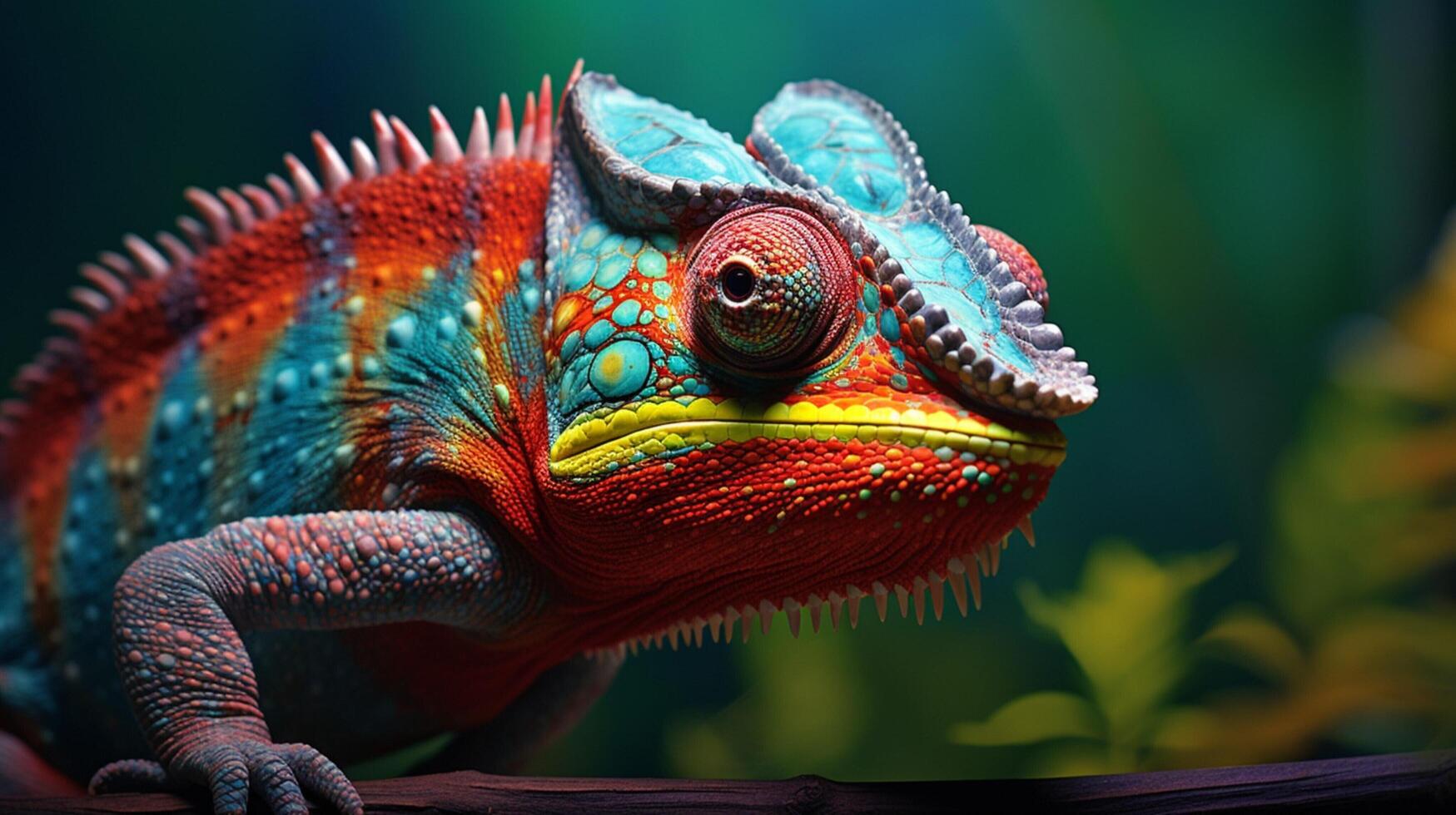 AI generated chameleon high quality image photo