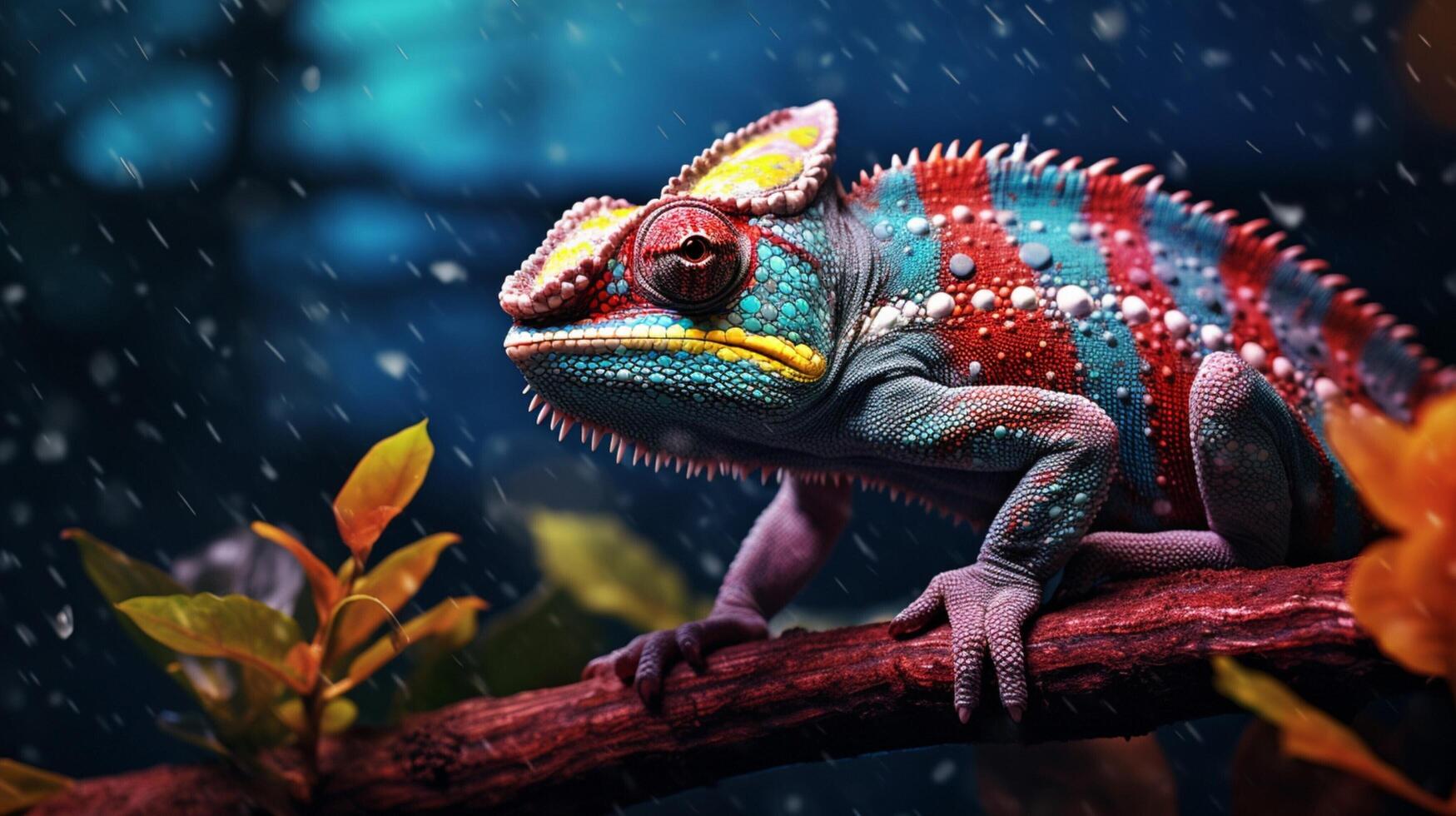 AI generated chameleon high quality image photo