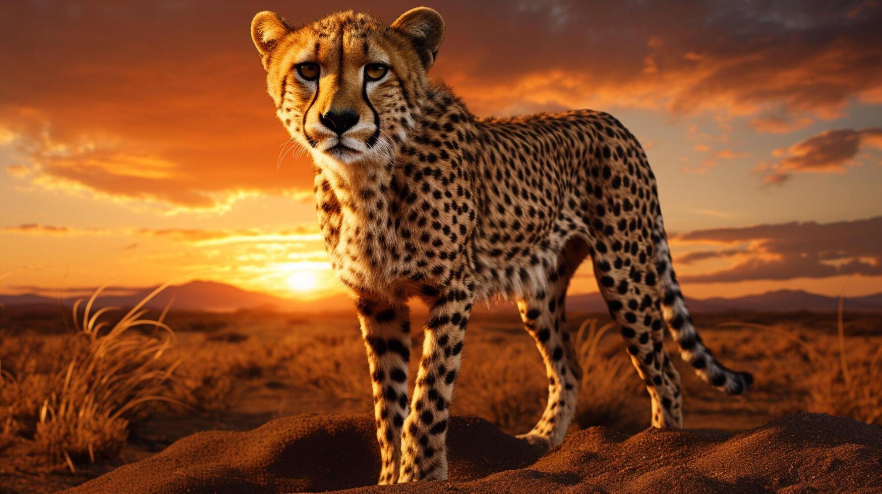 AI generated cheetah high quality image photo