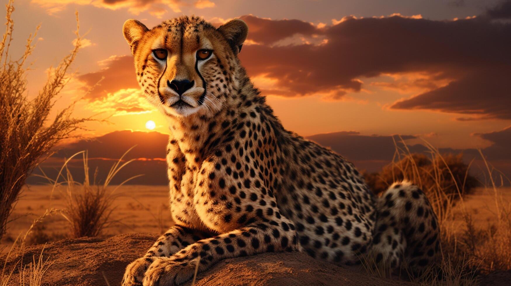 AI generated cheetah high quality image photo