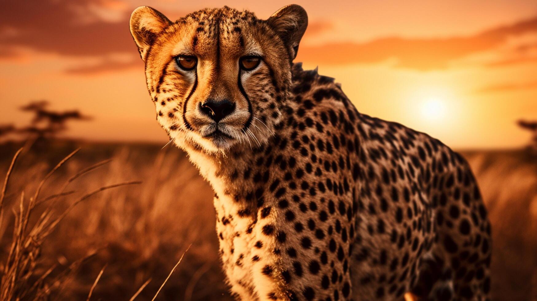 AI generated cheetah high quality image photo