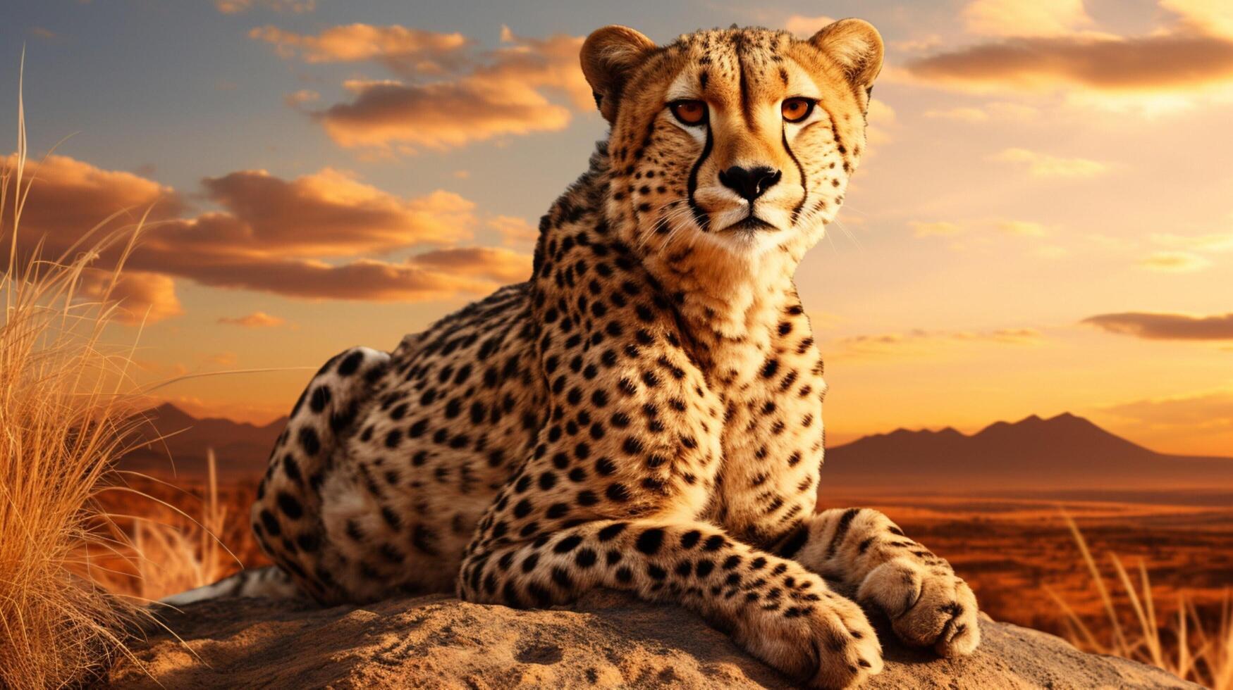 AI generated cheetah high quality image photo