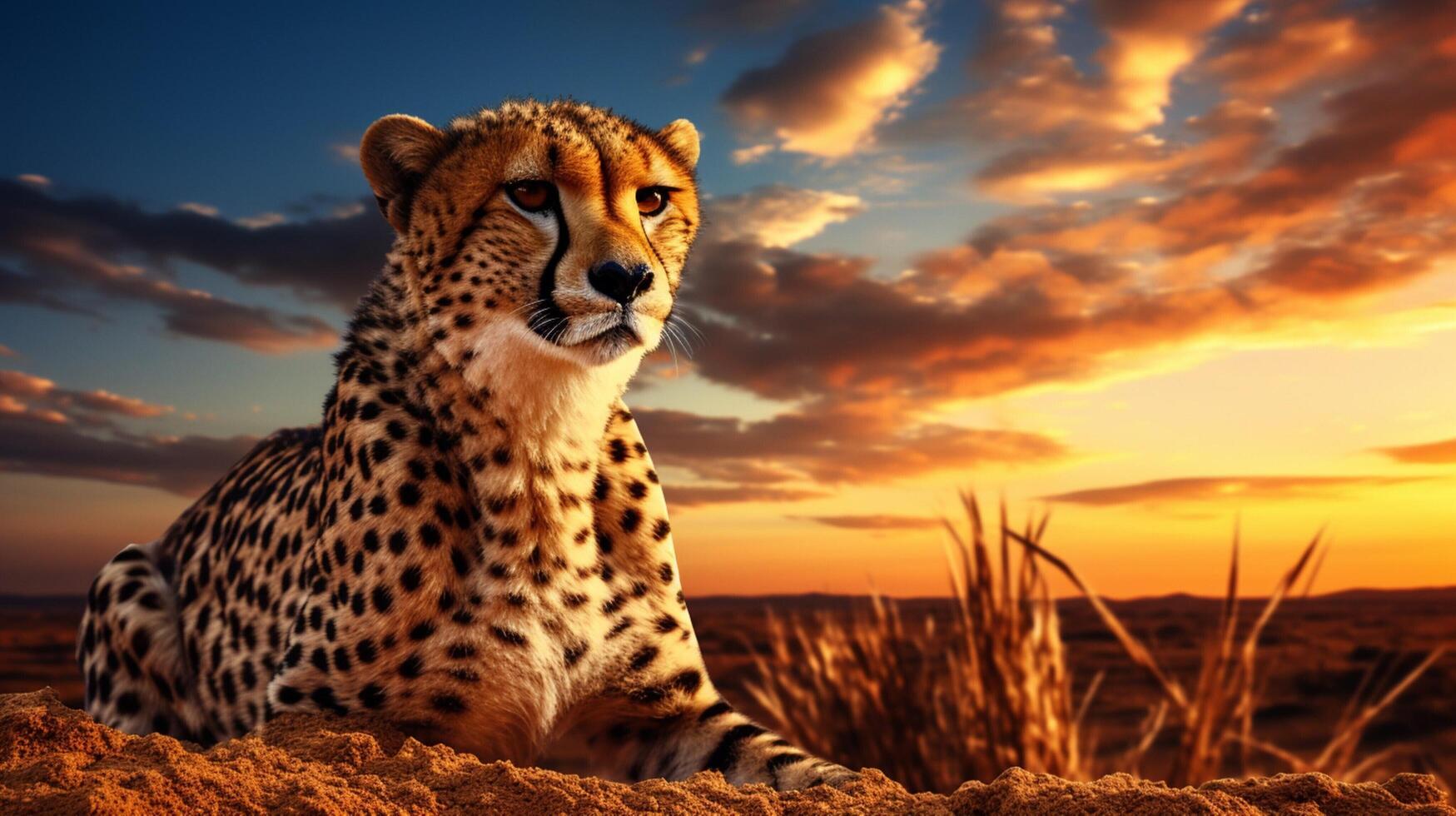 AI generated cheetah high quality image photo