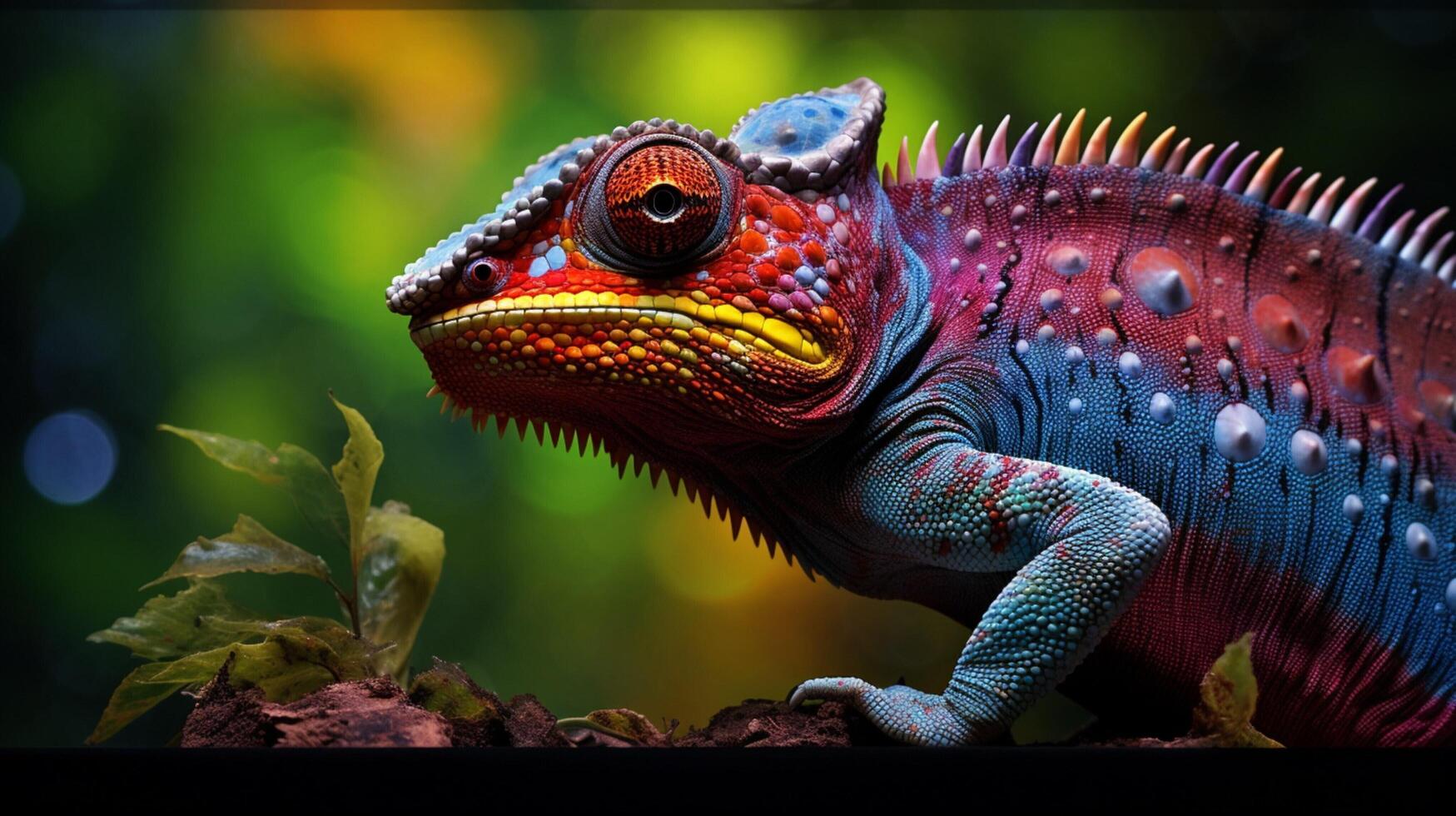 AI generated chameleon high quality image photo