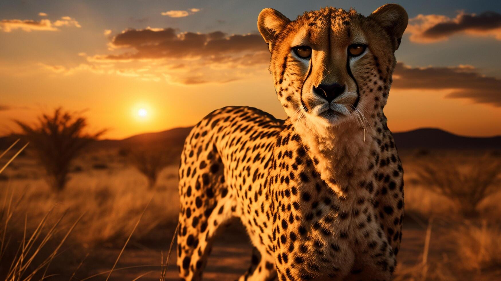 AI generated cheetah high quality image photo