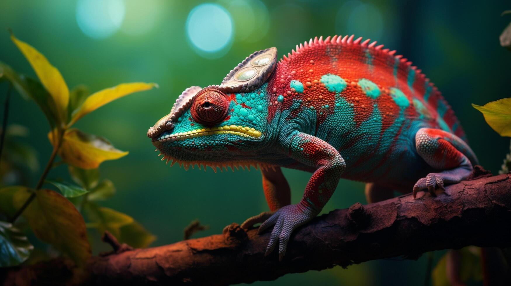AI generated chameleon high quality image photo