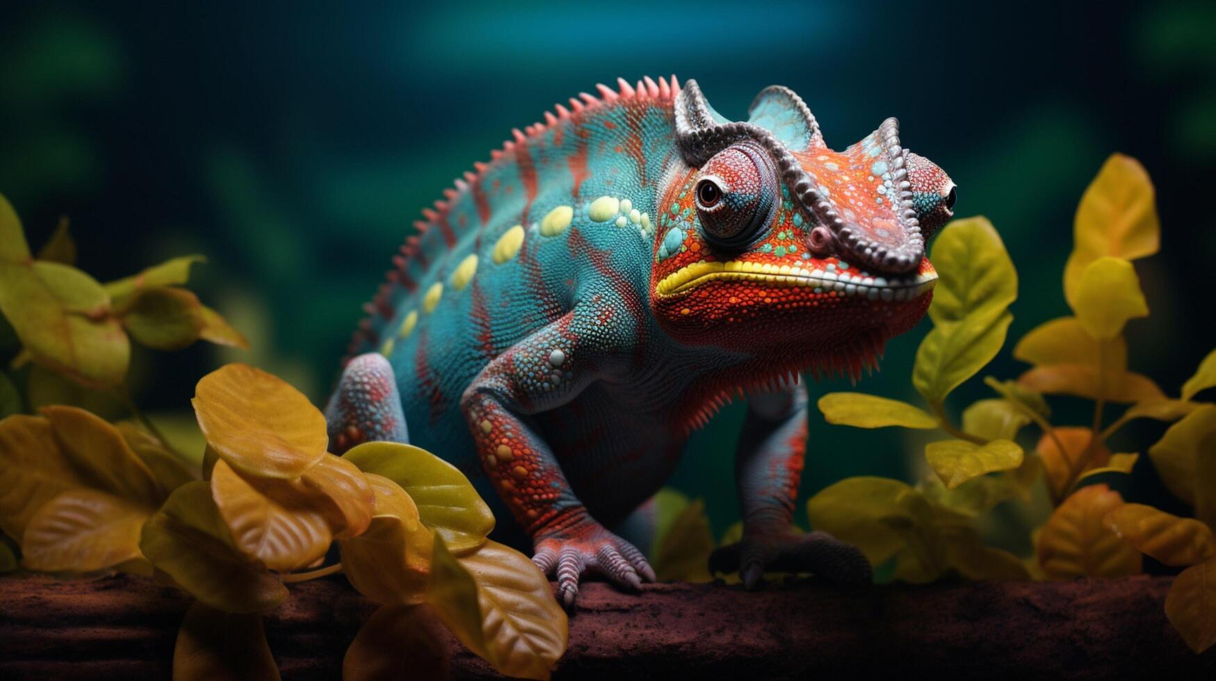 AI generated chameleon high quality image photo