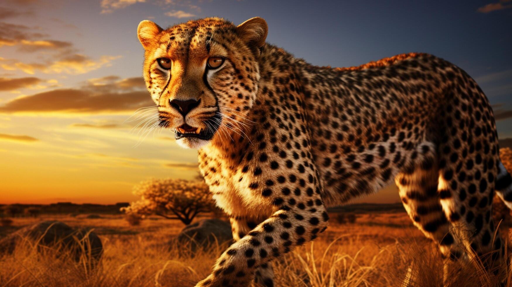 AI generated cheetah high quality image photo