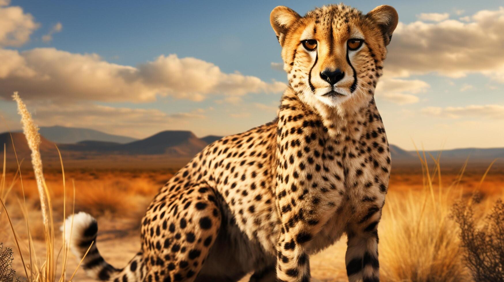 AI generated cheetah high quality image photo