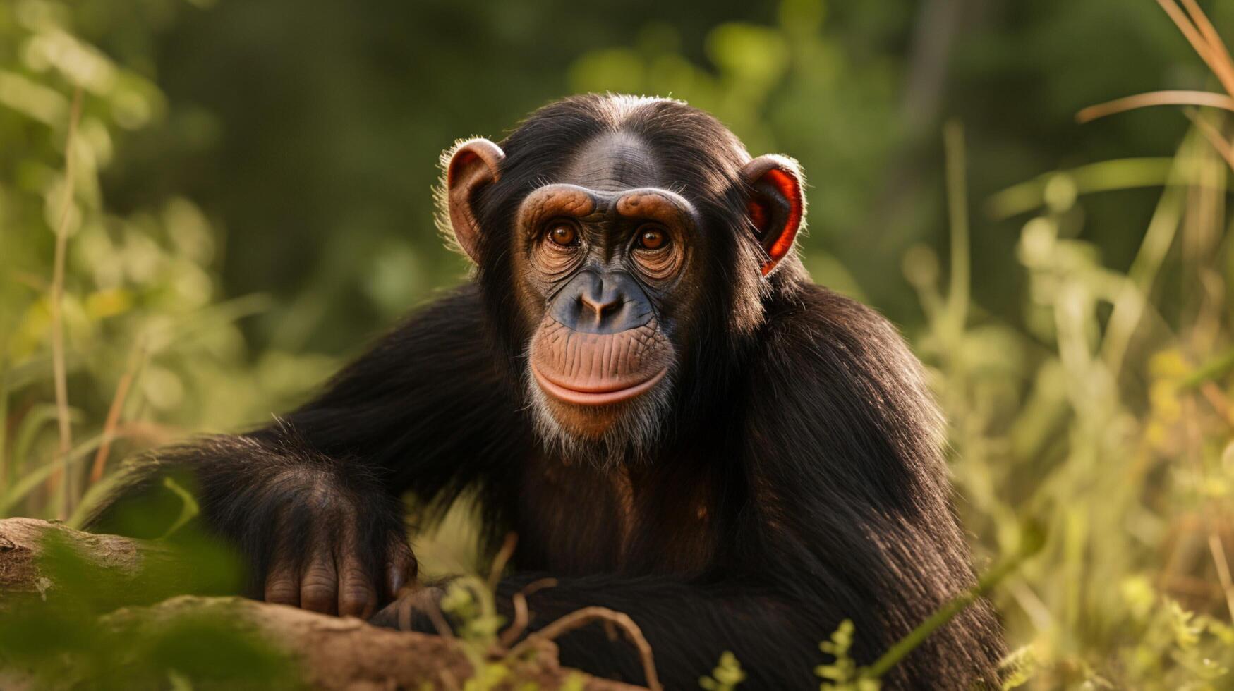 AI generated chimpanzee high quality image photo