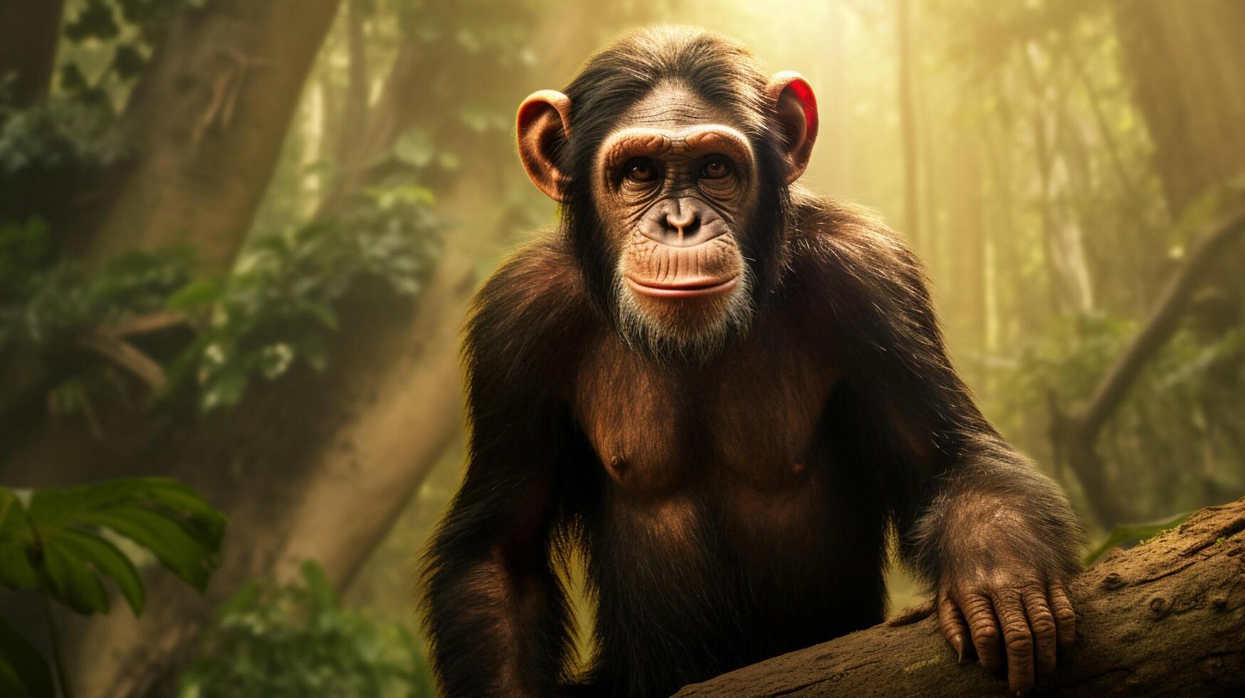 AI generated chimpanzee high quality image photo