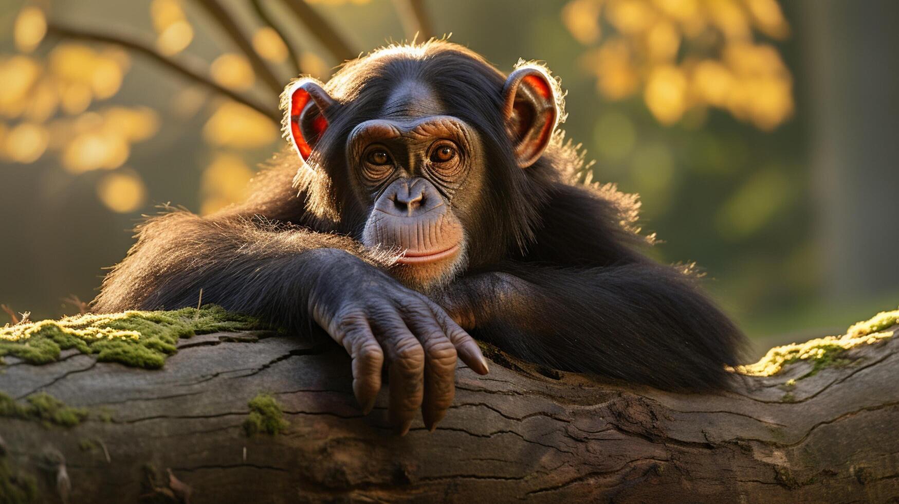 AI generated chimpanzee high quality image photo