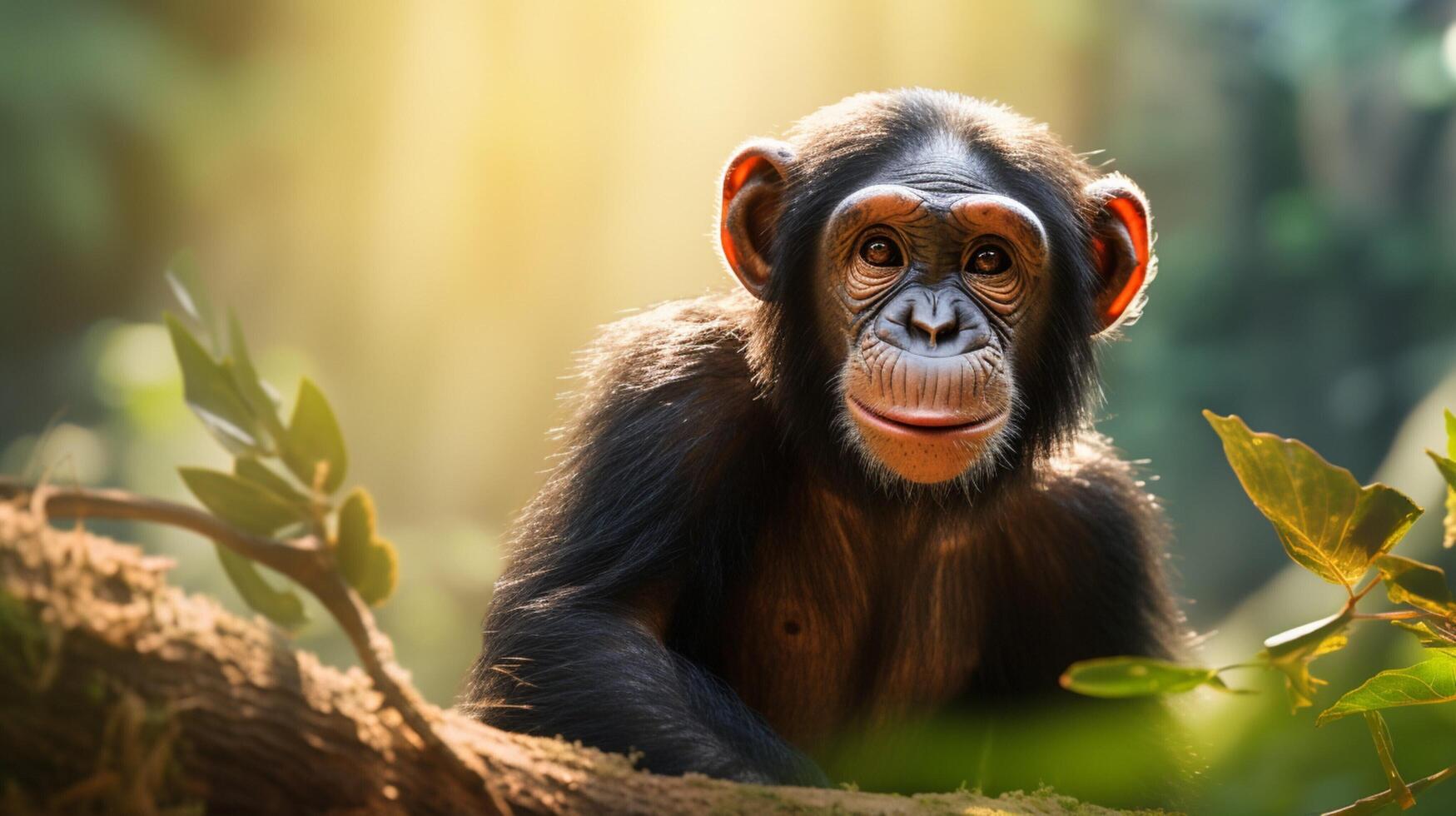 AI generated chimpanzee high quality image photo