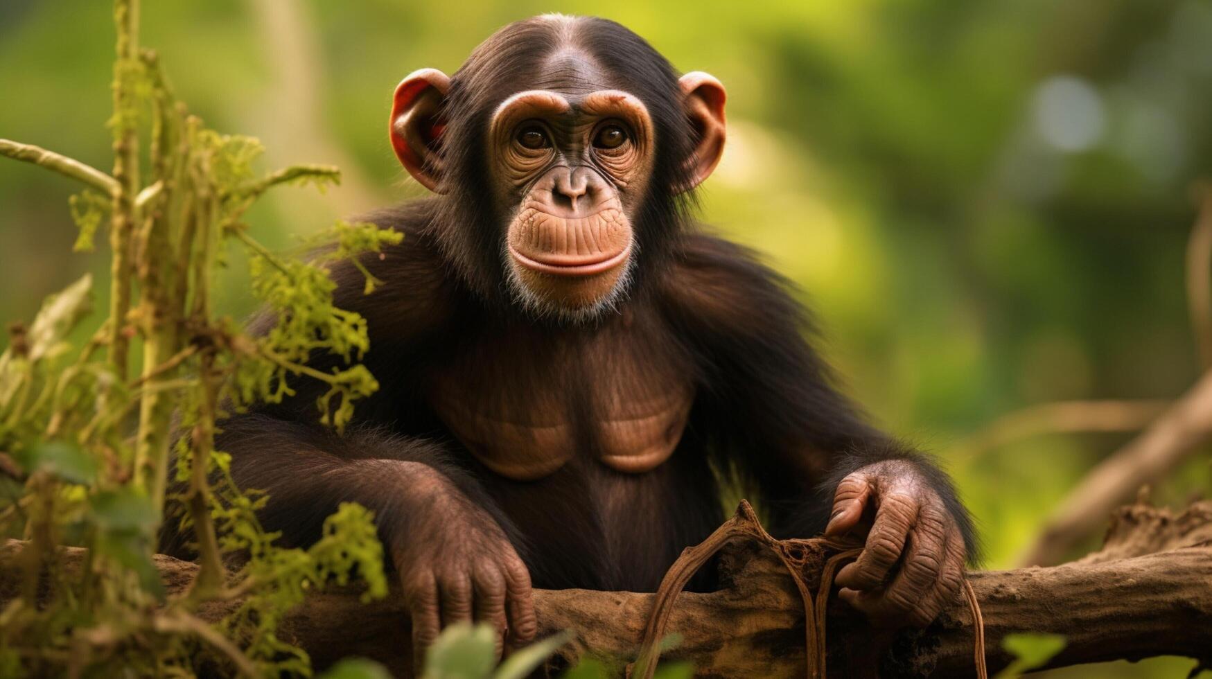 AI generated chimpanzee high quality image photo