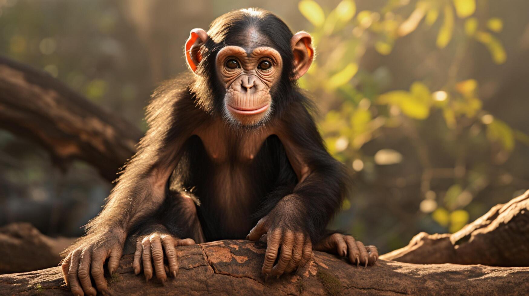 AI generated chimpanzee high quality image photo