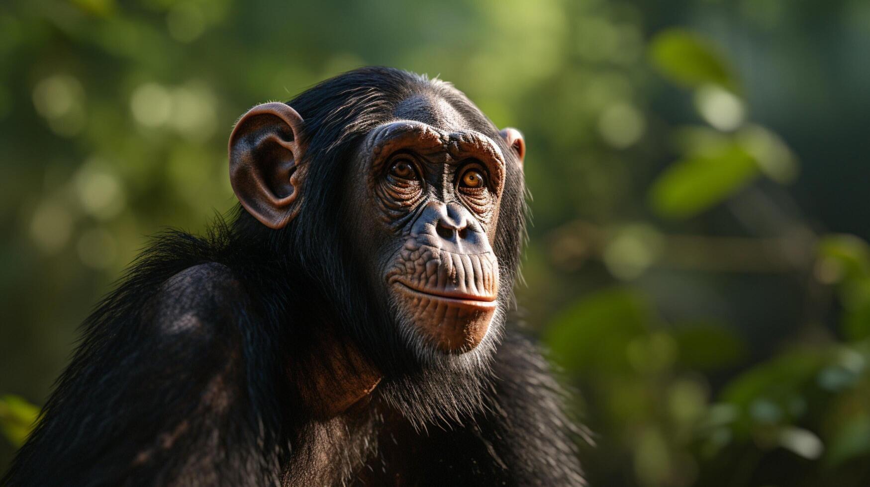 AI generated chimpanzee high quality image photo