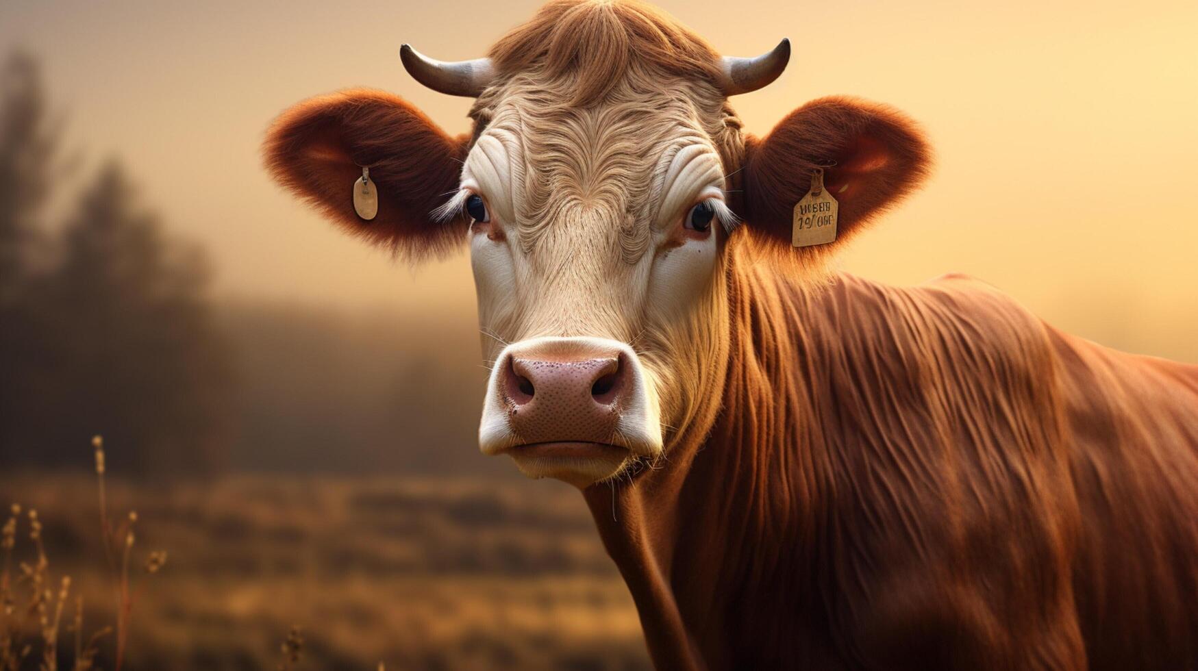 AI generated cow high quality image photo