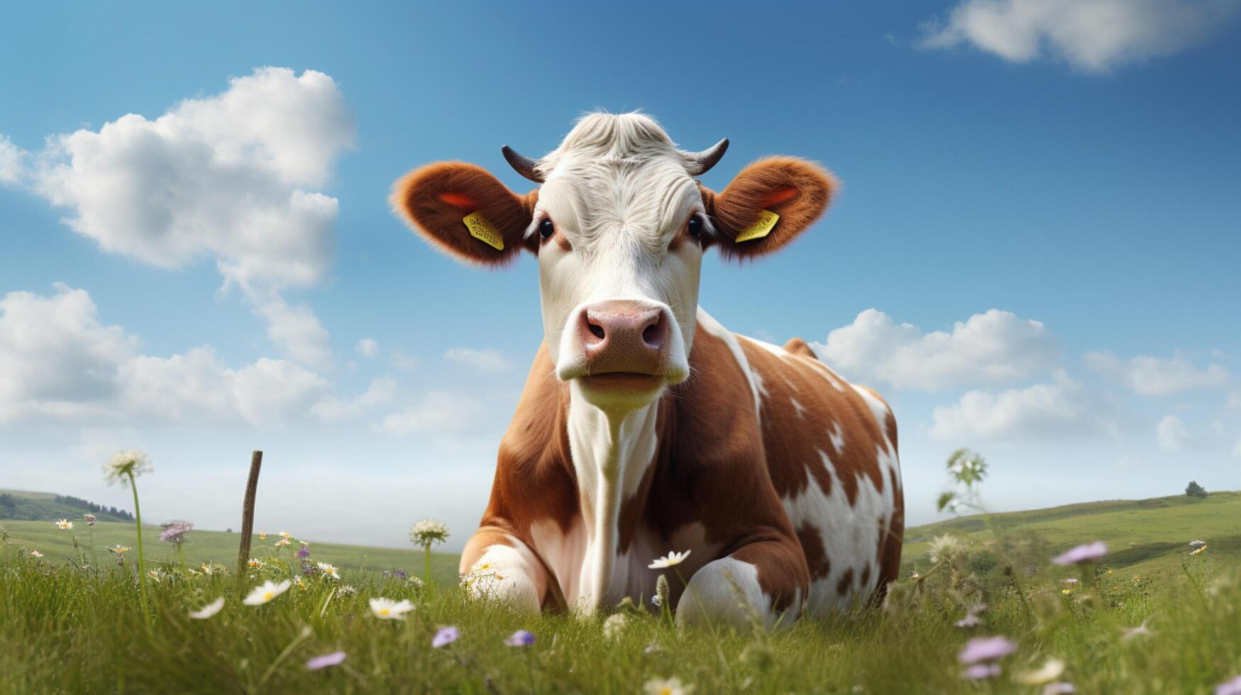 AI generated cow high quality image photo