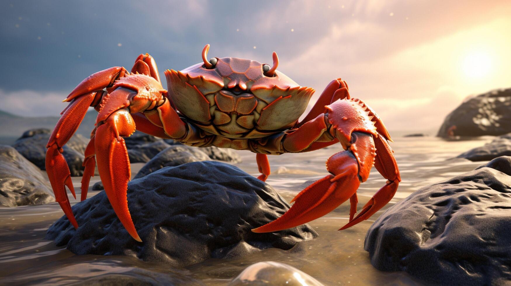 AI generated crab high quality image photo