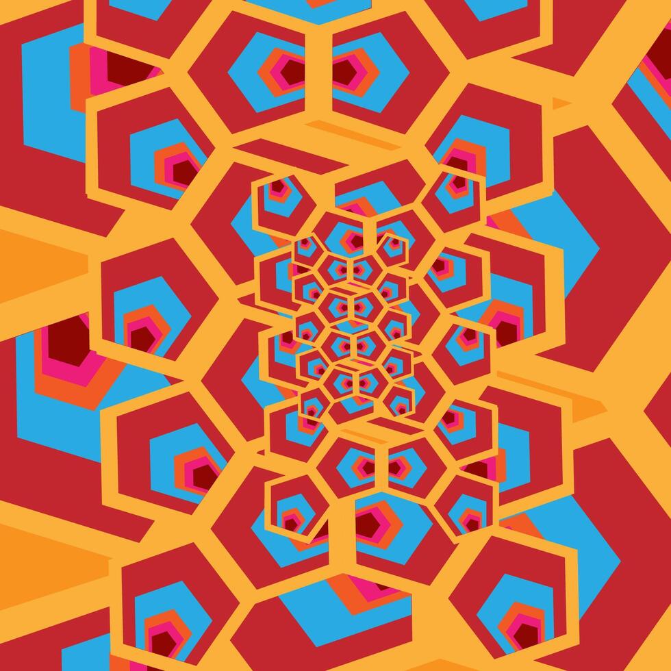 Abstract geometric pattern like an eye vector