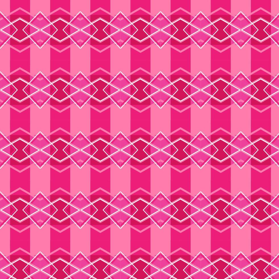 Seamless pattern image with continuous shapes, pink background. vector