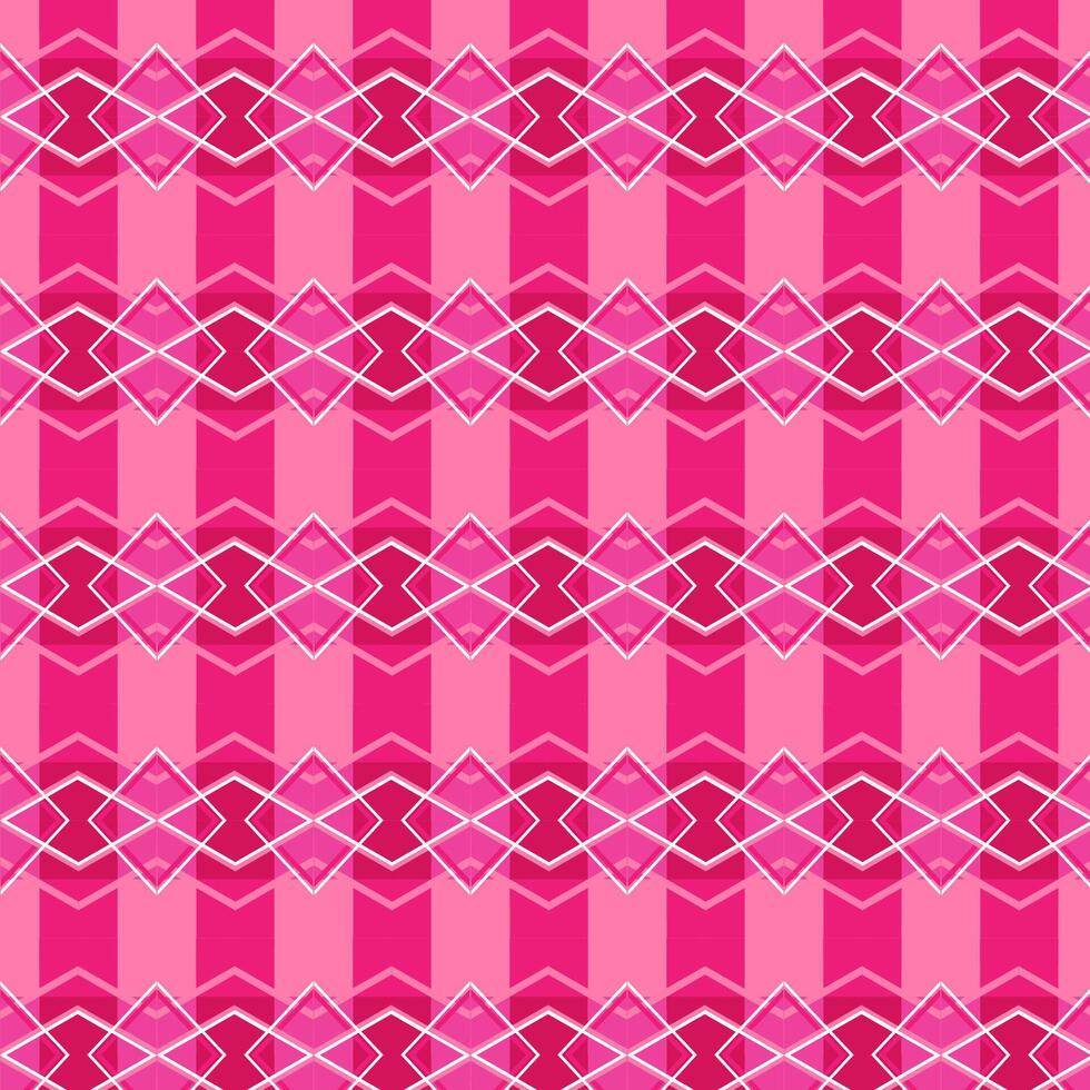 Seamless pattern image with continuous shapes, pink background. vector